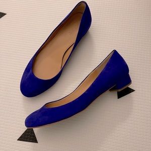 Cobalt blue suede flats J Crew